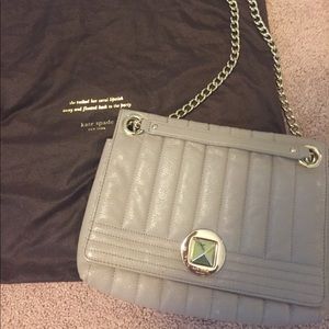 Like new Kate Spade gray quilted bag